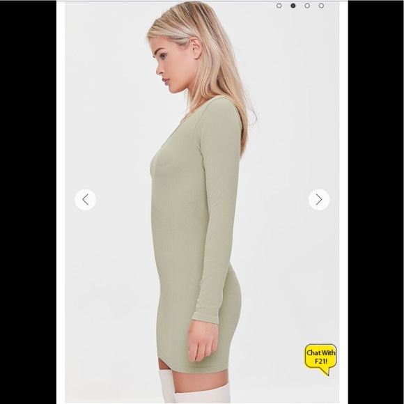 Forever 21 Ribbed Mini Bodycon Dress NWT - Picture 3 of 6